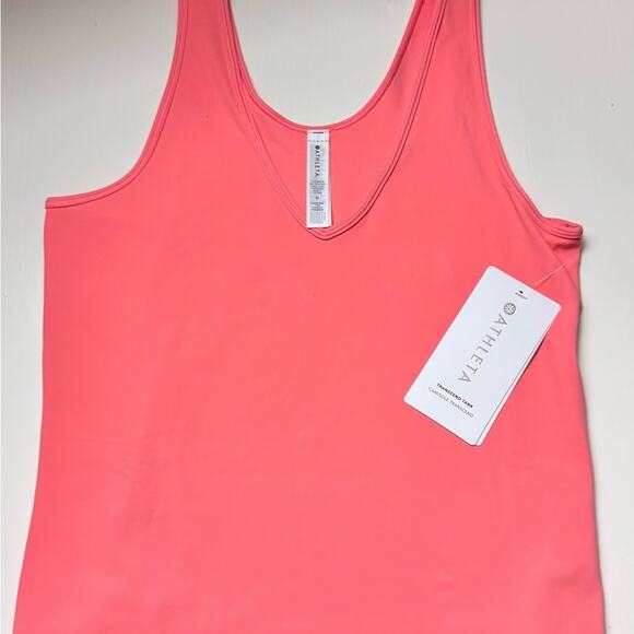 Athleta Pink Fitted Athletic Sporty Workout Tank Top Sz M NWT - Picture 7 of 9